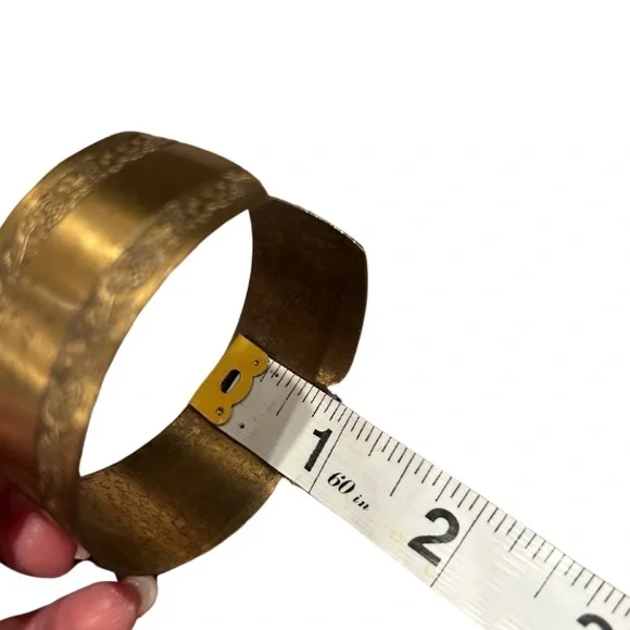 Vintage Copper Cuff Bracelet | Grape Stamp Detail | O/S - Picture 3 of 5